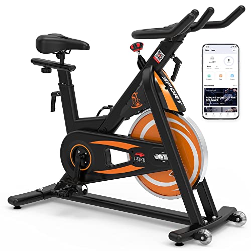 Leikefitness Indoor Smart Spin Exercise Bike With Bluetooth Stationary Bike Magnetic Resistance Exercise Bike for Home Gym SP2022-2