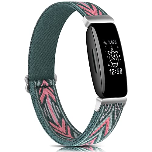 Elastic Nylon Ace 2 Bands Compatible with Fitbit Ace 2 Bands for Kids Girls Boys, Soft Skin-Friendly Colorful Ace 2 Wristband Strap Bracelet Accessories for Children (Arrow)