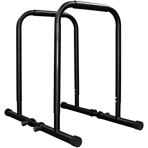 Adomove 1200lbs Heavy Duty Adjustable Height Strength Training Dip Stands Station, Home Gym Fitness Workout Dip bar Station,Tricep Dips, Pull-Ups, Push-Ups