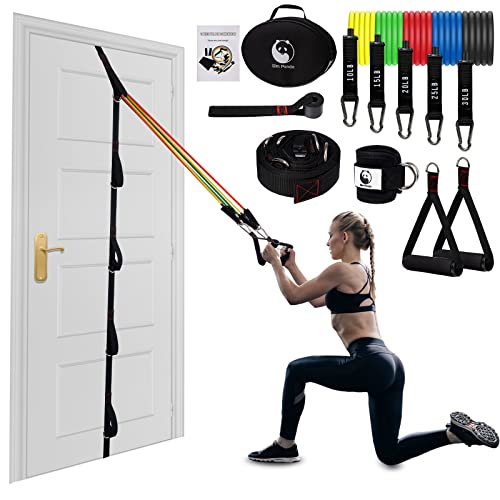 Slim Panda Upgrade Door Anchor Strap for Resistance Bands Exercises,Portable Multi Point Anchor Gym Attachment for Home Fitness,Door Resistance Bands Workout Equipment for Stretch, Strength Training