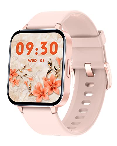 RUIMEN Smart Watch for Women Men IP68 Waterproof with Heart Rate and Blood Oxygen Monitor,Sleep and Calorie Monitor, Stopwatch, Pedometer 1.69 Inch Touch Screen Fitness Tracker for iOS Android (Pink)