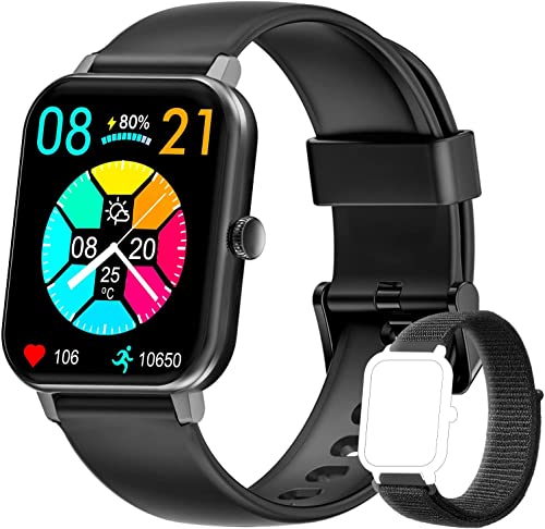 Fitness Tracker Smart Watch with 24/7 Heart Rate Blood Oxygen Body Temperature Monitor Sleep Tracking, IP68 Waterproof Activity Tracker for Android iOS Women Men Kids