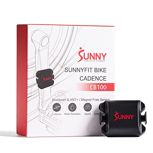 Sunny Health & Fitness Exercise Cycling 2-in-1 Cadence / RPM + Speed Sensor for Indoor or Outdoor Bikes – CB100