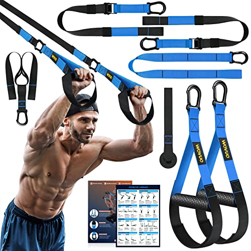 Resistance Training Kit, Resistance Trainer for Full-Body Workout, Exercise Bands with Ab Straps, Door Anchor, Workout Guide for Home Gym