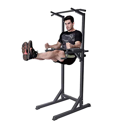 Dporticus Power Tower Workout Dip Station Multi-Function Home Gym Strength Training Fitness Equipment (Power Tower)