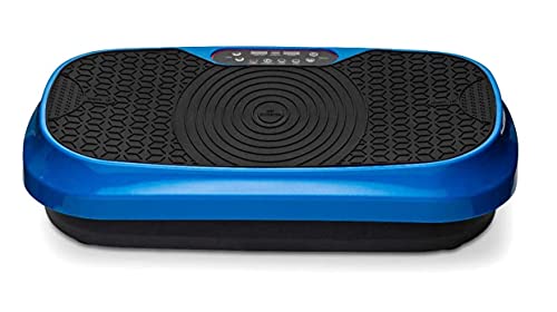 Lifepro Waver Mini Vibration Plate – Whole Body Vibration Platform Exercise Machine – Home & Travel Workout Equipment for Weight Loss, Toning & Wellness – Max User Weight 260lbs (Blue) (Renewed)