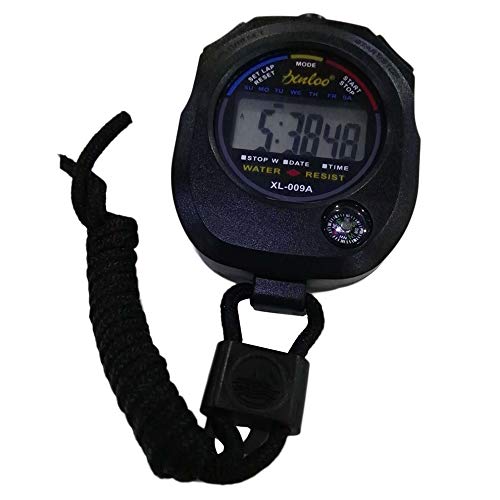Professional Stopwatch Timer,Stopwatch Hand Held LCD Chronograph with Date,Time and Compass,Waterproof Handheld Swimming Stopwatch for Timing Competitive and Recreational Swimmers in The Pool