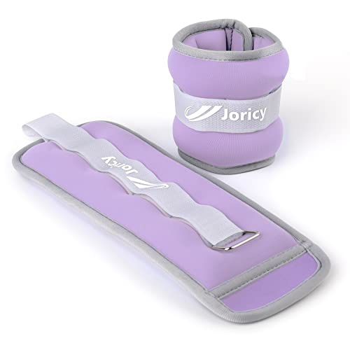 Ankle Weights, Wrist Leg Arm Weights for Women Men Kids Child with Adjustable Straps, Strength Training Weighted for Jogging, Running, Walking, Fitness, Gym Workout – 2 Pack 10LBS (5LBS Each), Purple