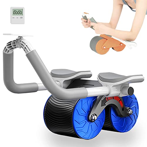 Automatic Abdominal Wheel, Ab Roller Wheel with Elbow Support, Ab Wheel Roller for Core Workout, With timer, Home Gym Ab Workout Equipment for Abdominal&Core Strength Training