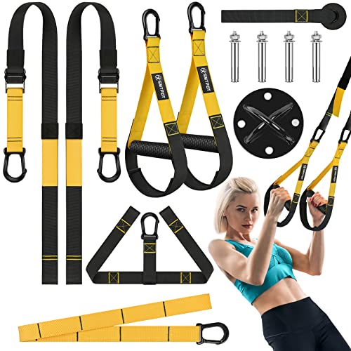 Home Resistance Training Kit, Workout Straps For Home Gym, Resistance Trainer Exercise Straps With Handles, Bodyweight Workout Bands For Full-body Strength Training