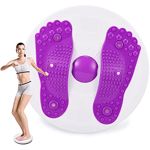 Springen Exercise Waist Twisting Disc with 6 Magnets Fitness Twister with Handles Trims Waist Arms Hips and Thighs (Purple)