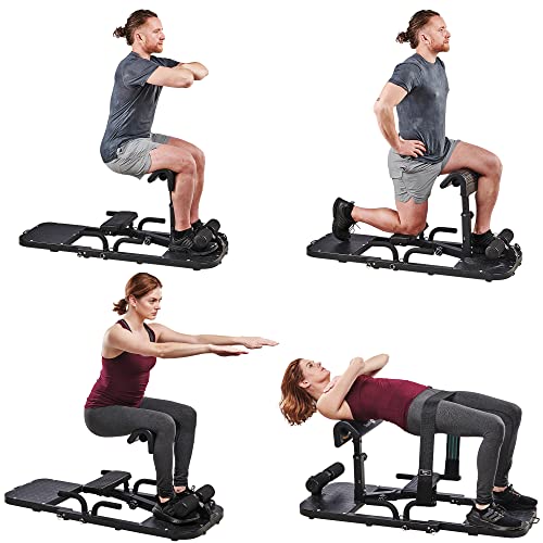 Lifepro 2-in-1 Sissy Squat Machine & Hip Thrust Machine – Deep Squat Workout Machine & Glutes Workout Equipment for Home Gym – Build Whole-Body Strength, Improve Balance & Posture, & Sculpt Your Booty