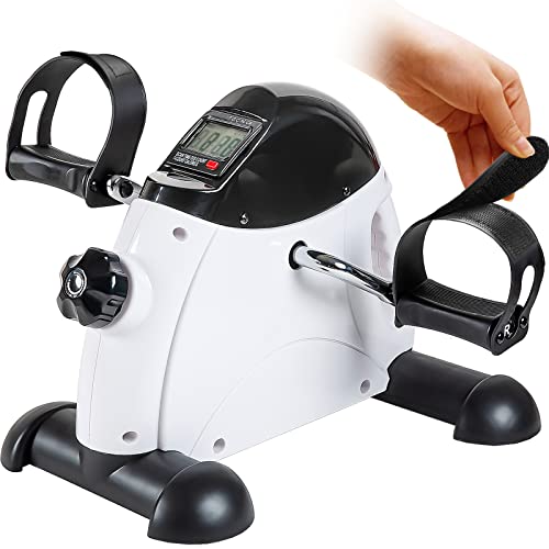 GOREDI Pedal Exerciser Stationary Under Desk Mini Exercise Bike – Peddler Exerciser with LCD Display, Foot Pedal Exerciser for Seniors,Arm/Leg Exercise