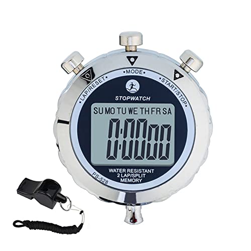 Rolilink Stopwatch,Metal Stop Watch for Sports Waterproof Stopwatches Timer for Sports and Competitions (2 Lap-Metal)