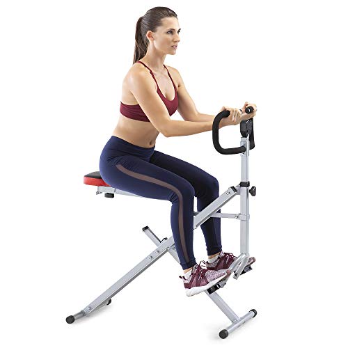 Marcy Squat Rider Machine for Glutes and Quads Workout XJ-6334, Silver & Black