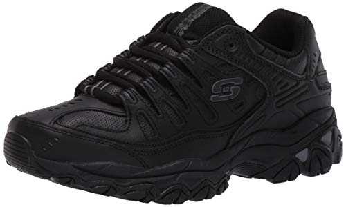 Skechers mens After Burn Memory Fit – Reprint industrial and construction shoes, Black, 9.5 X-Wide US