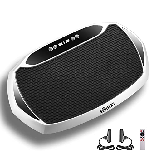 EILISON Bolt Vibration Plate Exercise Machine – Full Body Vibration Fitness Platform Equipment for Home & Travel Workout, Weight Loss, Toning & Wellness – Max User Weight 250lbs (Silver)