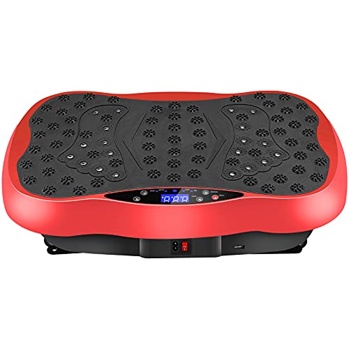WSSEY Vibration Plate Exercise Machine Whole Body Vibration Fitness Viberation Platform Exercise Machine, Red