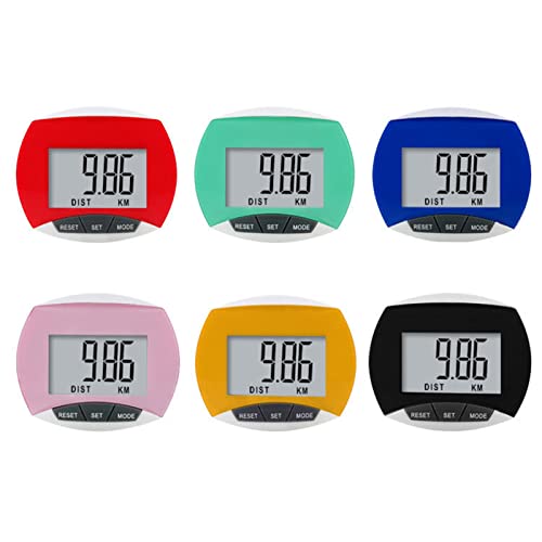 Pedometer for Walking Steps and Miles Pedometer Clip on Large Display Seniors Step Counter for Walking Electronic Accurate Step Tracker for Walking Running Random Color