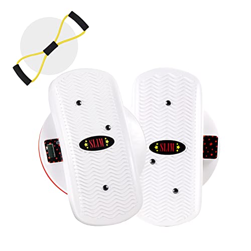 Count Twist Board Waist Twisting Disc with Resistance Band, for Home Gym Twisting Disc for Exercise Waist Twisting Disc Acupressure Nodes, 2PCS