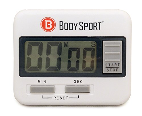 Body Sport Digital Timer – Sports Stopwatch and Countdown Timer for Fitness & Exercise Routines – Multifunctional Timer for Gym, Kitchen, Classroom, and Office Settings – Easy to Use – Battery