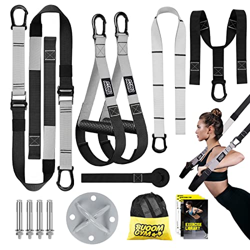Home Resistance Training Kit, Straps for Full Body Workouts at Home or Gym,Suspension Trainer,Home Gym Equipment,Outdoor Exercise Fitness Bands,Door Anchor,Wall Mount,Workout Straps for Home…