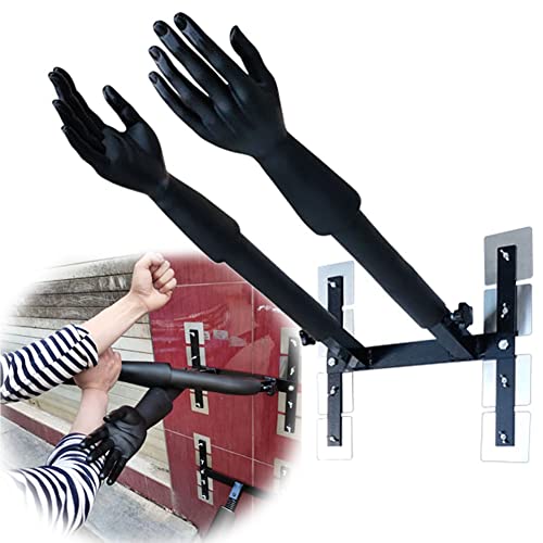 Wing Chun Dummy for Martial Arts, Portable Hand Strength Training Device, Multifunction Wall Mounted Arm Training, Plastic Material, for Wall or Hard Cement Surface