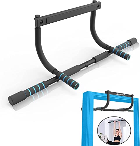 KOMSURF Pull Up Bar for Doorway, Portable Chin Up Bar Wall Mounted, Body Workout Exercise Bar for Home, Multi-Grip Fitness Bar No Screw