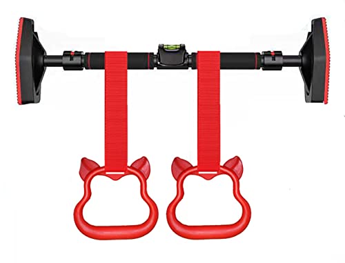 Miaikvs Pull Up Bar for Doorway, Strength Training Pullup Bar with Adjustable Width 27.5”-39.3”, No Screws, With Hanging Ring,Max Load 800 LBS