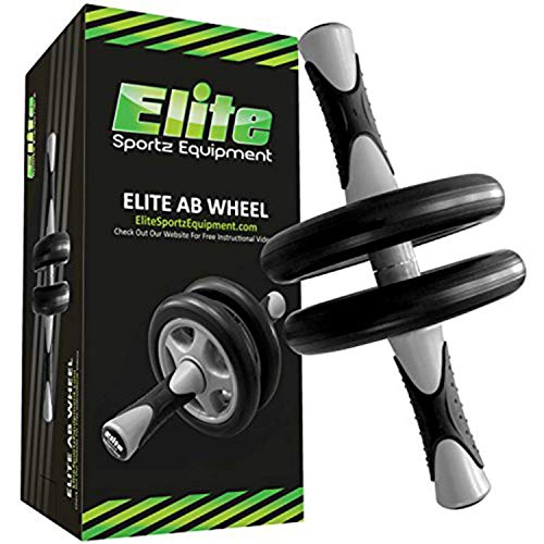 Elite Sportz Ab Roller Wheel – Gym & At Home Ab Workout Equipment with 2 Wheels to Exercise Core Abdominal Muscles – Strength Training Accessories for Abs﻿
