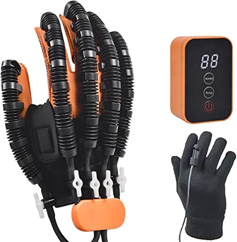 Rehabilitation Robot Glove for Stroke Patient, Hand Stroke Recovery Equipment with Portable Belt, USB Chargeable Fingers Strength Training Device for Hemiplegia, Adjustable Speed and Strength, Multi Modes