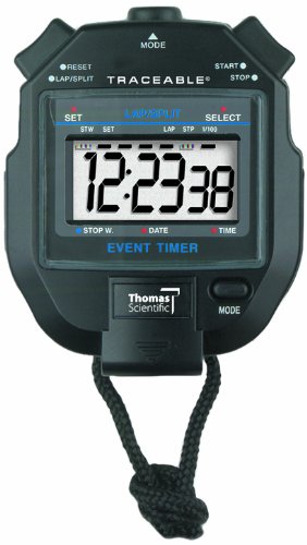 Thomas 1051 ABS Plastic Jumbo Digit Stopwatch with 1/2″ High LCD Display, 0.001 Percent Accuracy, 3″ Length x 2-1/2″ Width x 7/8″ Height