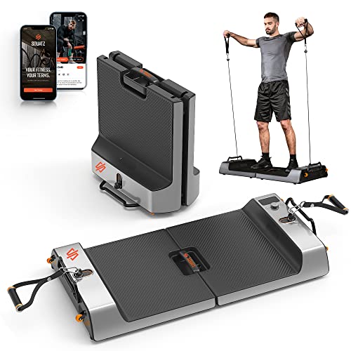 SQUATZ Apollo Fitness Board – Foldable Multifunctional Workout Device with Standard, Eccentric, and Isokinetic Training Modes, WiFi and Bluetooth Streaming, Home Gym Equipment For Full Body Workouts
