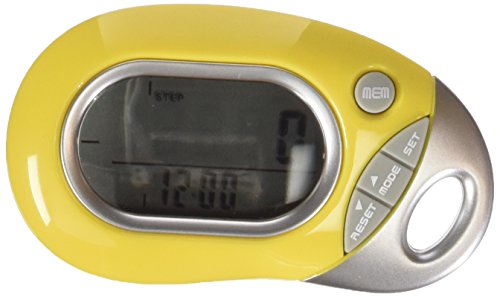 Pedusa PE-771 Tri-Axis Multi-Function Pocket Pedometer (Yellow with Holster/Belt Clip)