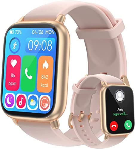 Smart Watch, Fitness Tracker ,Reloj Inteligente,con Monitor de Frecuencia Cardíaca con Pantalla táctil de pulgada, Impermeable Monitor de Sueñoo pink1
