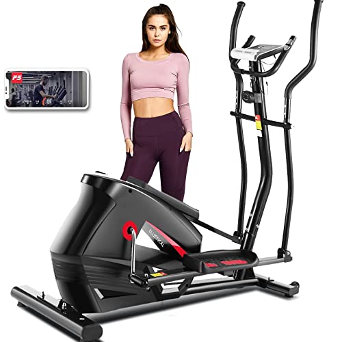 ANCHEER Elliptical Machine, 2023 Newest APP Elliptical Machine for Home Use with Adjustable 10 Level Magnetic Resistance for Indoor Fitness Gym Workout Max Weight Capacity 390Lbs