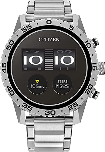 Citizen CZ Smart Gen 2 44MM Sport Smartwatch with YouQ App Featuring IBM Watson® AI and NASA Research, Touchscreen, Wear OS by Google™, HR, GPS, Activity Tracker, Amazon Alexa™ Built-in