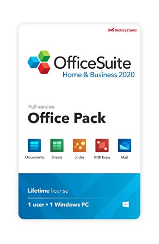 OfficeSuite Home & Business 2020 | Lifetime License | Documents, Sheets, Slides, PDF, Mail & Calendar for Windows [PC Online code]
