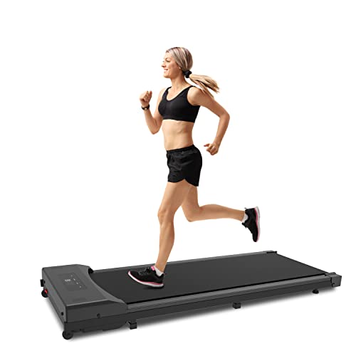 Under Desk Treadmill, Walking Treadmill 2 in 1 for Home/Office with Remote Control, Walking Pad, Portable Treadmill（Black）