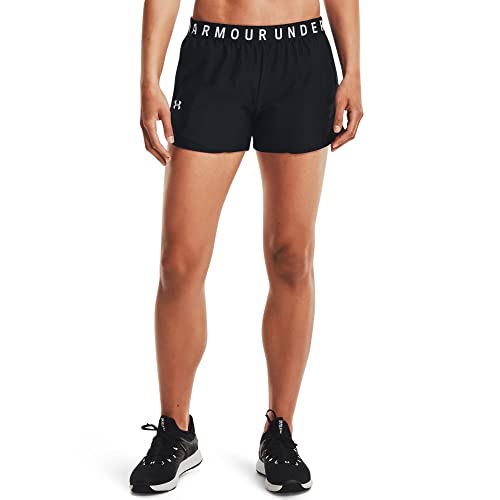 Under Armour womens Play Up 3.0 Shorts , Black (001)/White , Small