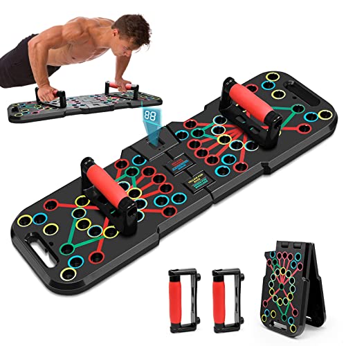 Push Up Board for Exercise, Foldable Pushup Board With Automatic Count, Home Gym Workout Strength Training Equipment with Non Slip Sturdy Structure for Men and Women