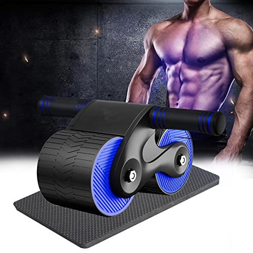 FBesteam Automatic Rebound Abdominal Wheel: Ab Wheel Roller for Core Workout Exercise Equipment Kit with Knee Mat, Abs Fitness Roller for Abs Workout Training Muscle Strength at Home Gym