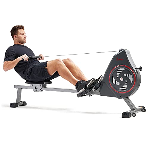 Sunny Health & Fitness Air+ Magnetic Rowing Machine with Exclusive SunnyFit App and Smart Bluetooth Connectivity – SF-RW520008