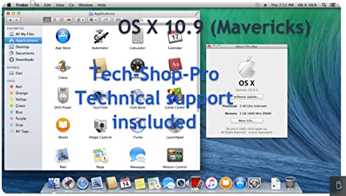 Tech Shop pro Mac OS X 10.9 Mavericks DVD Installer repair reinstall install support via amzon messges Free