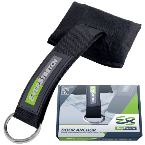EverStretch Door Anchor for Resistance Bands and Suspension Trainers – Heavy Duty Cushioned Resistance Band Door Anchors – Does not Damage Doors – Perfect for Home Over Door Workouts.