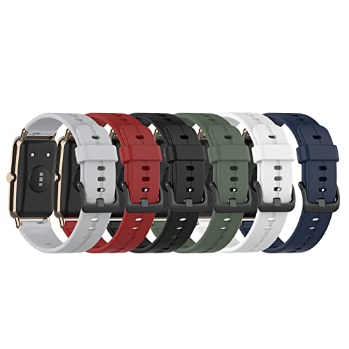 Watch Bands Compatible for MorePro HM08 Replacement Bands Colorful Silicone Wristband Adjustable Accessory Bands Strap for MorePro HM08 Fitness Tracker for Men Women Kids (6 Pack A)