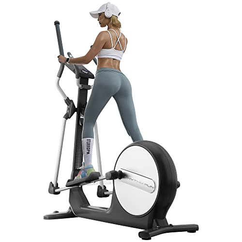 RHYTHM FUN Elliptical Machine Electric Elliptical Machine for Home Use Magnetic Elliptical Training Machine 24 Resistance 330LB Capacity Weight Elliptical Trainer with Smart LED Display Workout APP