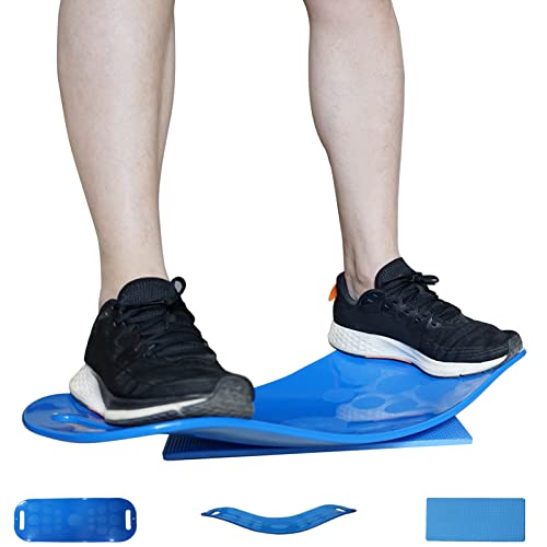 KEEN Balance Simply Board with Workout Mat – Yoga Fitness Balance Board for Core Training, Blue