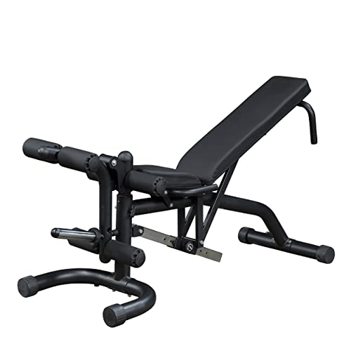 Body-Solid Multiple Angles Adjustable Weight Bench for Home Gym – Flat, Incline & Decline Bench for Workout Strength Training – Black