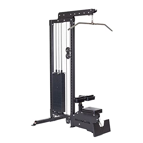Bells of Steel LAT Pull Down Machine – Commercial and Home Gym LAT Pulldown Low Row Machine and Steel Cable Machine with Aluminum Pulleys – 310 lb Weight Stack – 1:1 Ratio, 550 lb Cable Capacity